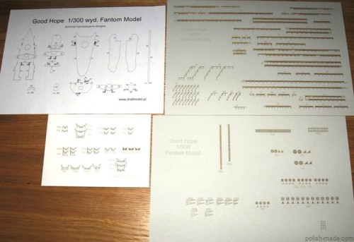 FM-04' HMS 'GOOD HOPE 14' relingi wycinane laserowo - 1/300