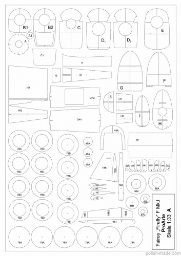 MK-L-19 - Fairey FIREFLY FR MK.I  wręgi  - 1/33