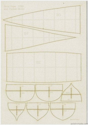 FM-04 ' HMS 'GOOD HOPE 14'  wręgi wycinane laserowo  - 1/300