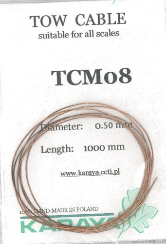 Kabel Holowniczy TCM08 średnica- 0,50mm/długość - 1000mm