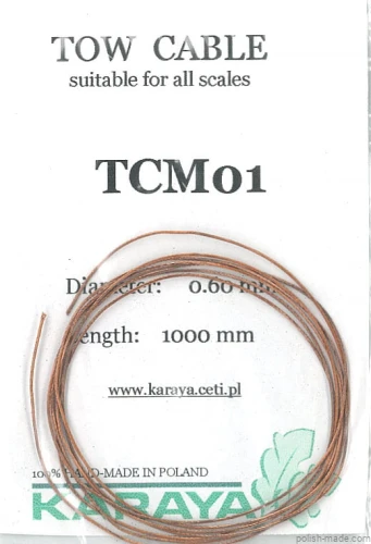 Kabel holowniczy śr. - 0.60mm/dł. - 1000mm -  TCM01 