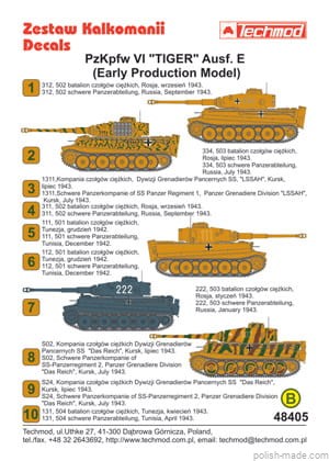 48405 PzKpfw VI "TIGER" Ausf. E (Early production model) - 1/48