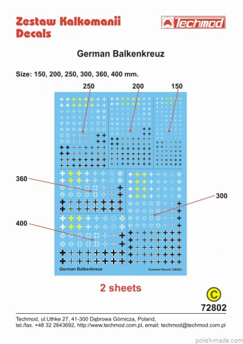 72802 Niemiecki Balkenkreuze