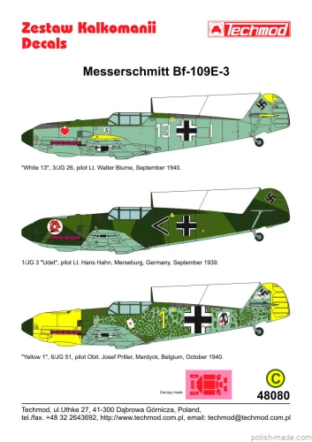 48080 Messerschmitt Bf 109E-3