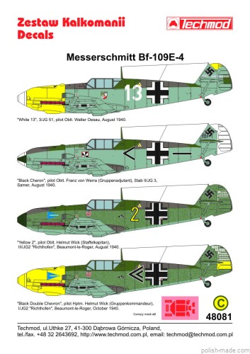 48081 Messerschmitt Bf 109E-4