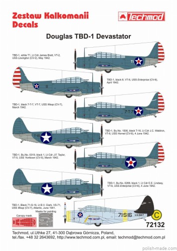 72132 Douglas TBD-1 Devastator
