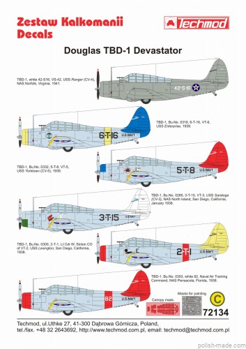 72134 Douglas TBD-1 Devastator