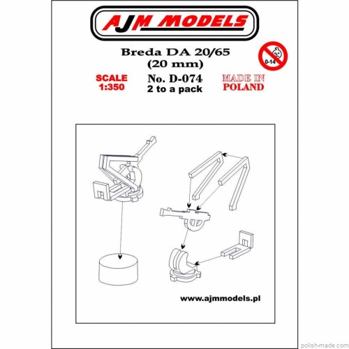 BREDA DA 20/65 (20mm) (2 szt)  - 1/350