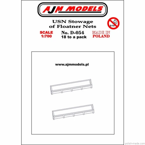 Siatki do przechowywania USN Floatnet (18 szt) - 1/700