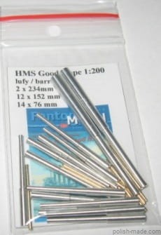 Zestaw luf metalowych do HMS Good Hope - 1/200