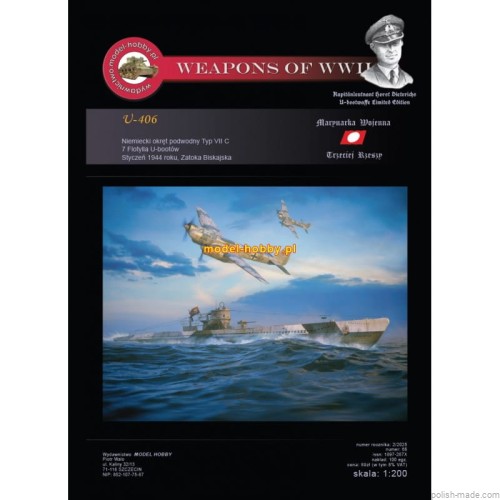 U-406 + wręgi - 68 - 1/200