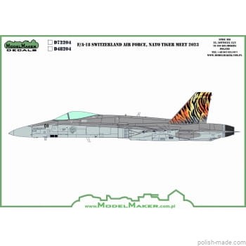 D72204 F/A-18 Switzerland Air Force, NATO Tiger Meet 2023