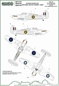 IM72703 Hawker Hurricane - Roundels and Fin Flashes - Early