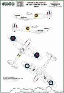 IM48701 Supermarine Spitfire Roundels And Fin Flashes - Early