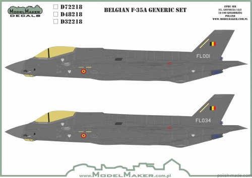 D72218 - Belgijski F-35A – Zestaw ogólny