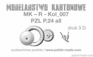 MK-R-kol_007 - PZL P.24 - koła - druk 3D - 1/33 