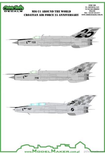 MD48098 - MiG-21 Dookoła świata – Chorwackie Siły Powietrzne, 25. rocznica