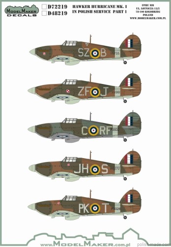 MD32219 Hawker Hurricane Mk.I w Polskiej Służbie cz. 1