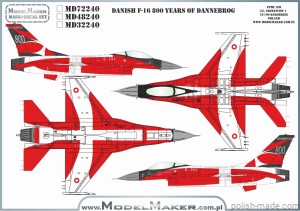 MD32240 - Duński F-16 – 800 lat Dannebroga – Samolot pokazowy