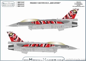 MD32187 - Polski F-16D NTM 2013 „Czerwone malowanie” 