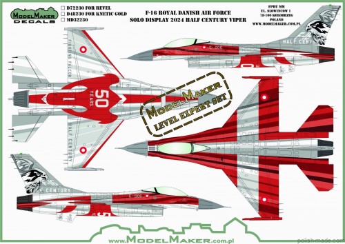 D48230 F-16 – Duńskie SP, Demonstracja Solo 2024 „Half Century Viper” 