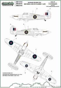 IM32704 Hawker Hurricane - Roundels and Fin Flashes Late