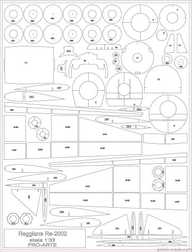 MK-L-21 - Reggiane RE.2002 ARIETE  wręgi  - 1/33
