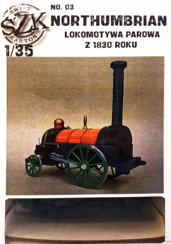 Northumbrian Lokomotywa parowa z 1830r - No. 03 - 1/35