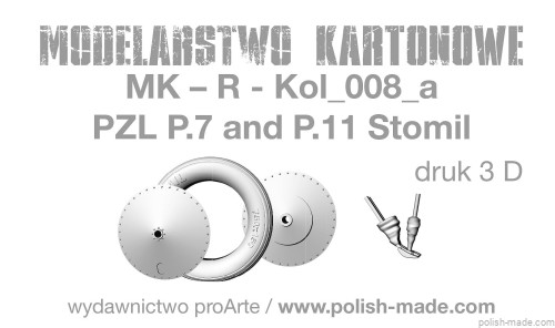MK-R-kol_008_a - PZL P.7/11 Stomil - koła - druk 3D - 1/33 