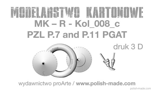 MK-R-kol_008_c - PZL P.7/11 Palmer Gold - koła - druk 3D - 1/33