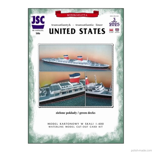 JSC-050b - zielony poklad - UNITED STATES transatlantyk - 1/400