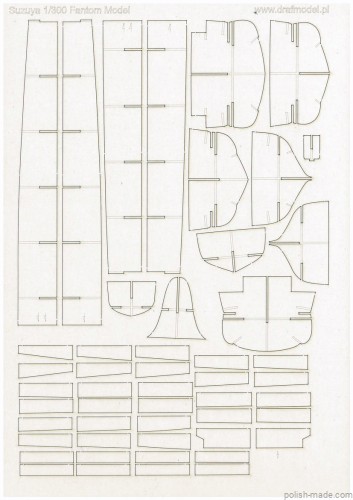 FM-02 ciężki krążownik "SUZUYA" 1944 - wręgi laser - 1/300