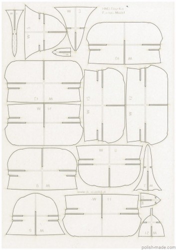 FM-01 ' HMS 'REPULSE'  wręgi wycinane laserowo - 1/300