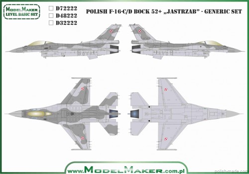 D48222 - Polish F-16-C/D Bock 52+ "Jastrząb" Generic Set