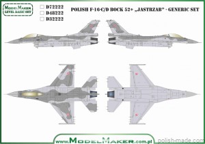 D72222 - Polish F-16-C/D Bock 52+ "Jastrząb" Generic Set