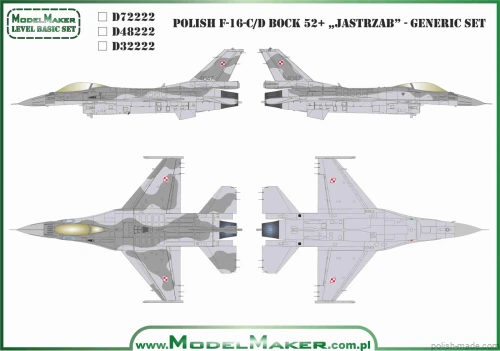 D72222 - Polish F-16-C/D Bock 52+ "Jastrząb" Generic Set