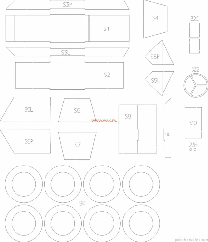 Nr 264 - Daimler Dingo - szkielet laser - 1/25