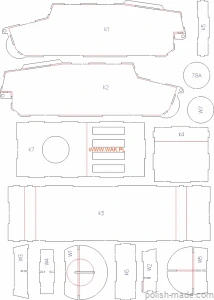 Nr 262 - Pz.Kpfw. i Ausf. F - szkielet laser - 1/25