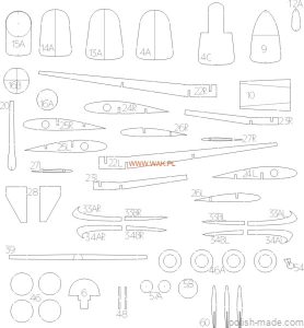 Nr 261/191 - Caudron 714C1- szkielet laser - 1/33