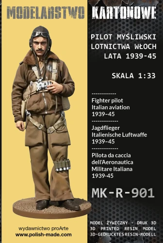 MK-R-901 - Pilot lotnictwa Włoch 1939-45  - druk 3D - 1/33 