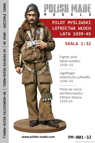 PM-001-32 - Pilot lotnictwa Włoch 1939-45  - druk 3D - 1/32