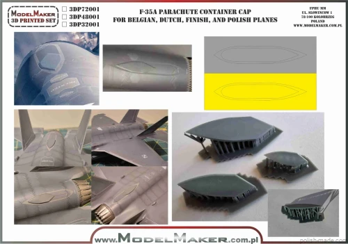 3DP32001 -  F-35A Pokrywa pojemnika spadochronu