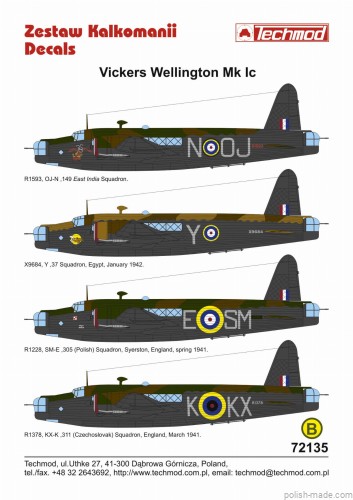 72135 Vickers Wellington Mk. IC - Wlk. Brytania 1940-42