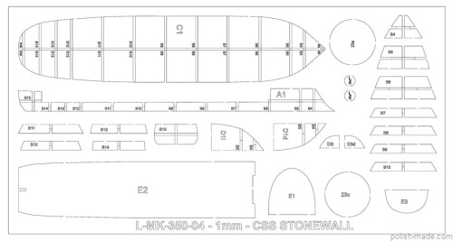 MK-L-350-04 - CSS 'STONEWALL'  wręgi - 1/350