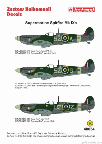48034 Spitfire Mk.IXc - pol. dywizjony 42-43