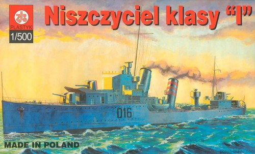 niszczyciel brytyjski klasy I - 1/500 model plastikowy