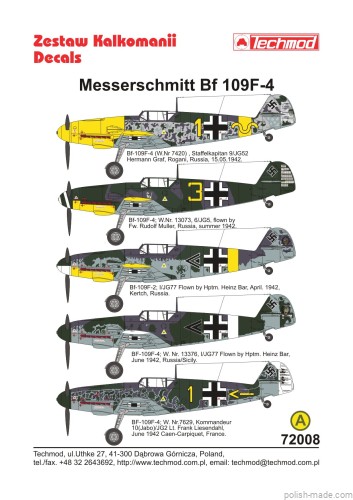72008 Messerschmitt Bf 109F-4 - 1942