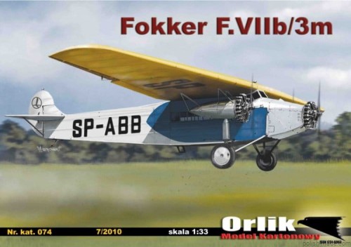 Fokker F.VIIb/3m - 074 -1/33