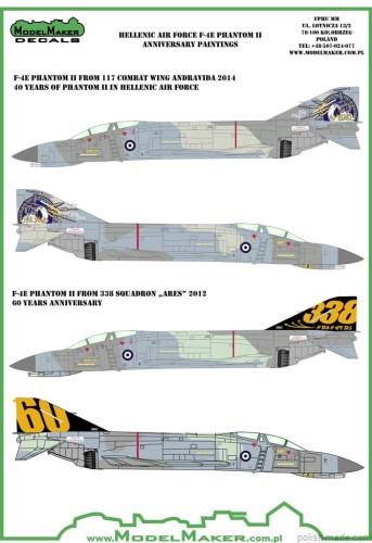 D48058 Hellenic AF F-4E PHANTOM II Anniversary paintings