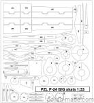 MK-L-03 - PZL P.24 B-G wręgi - 1/33